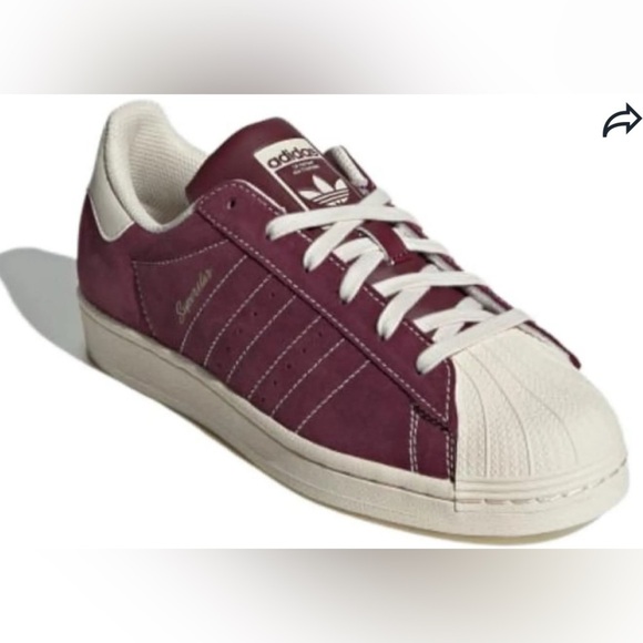 Like new women Adidas Superstar βBurgundyβ β Style IF7676 size 8 ! - Picture 3 of 11